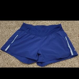 Champion Blue Athletic Shorts with Reflective Stripes